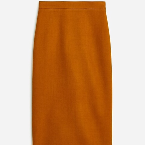 J. Crew Dresses & Skirts - (NWOT) J.Crew No.3 Double-serge Wool Skirt, English Saddle, size.14